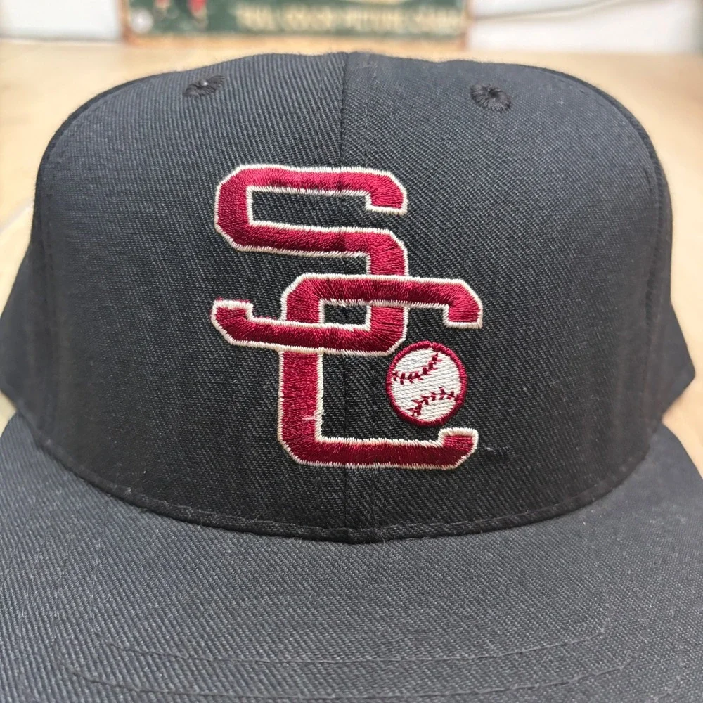 Vintage South Carolina Gamecocks Pro Line Baseball Hat Fitted 7 1/2 Black USA